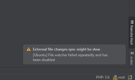 PHPStorm Ubuntu Warning